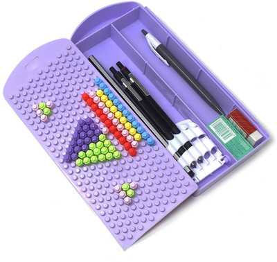 

INAAYA Puzzel Pencil Box For School Kids , Purple, 45 Grams, Pack Of 1 Puzzel pencil box Art Plastic Pencil Box(Set of 1, Purple)