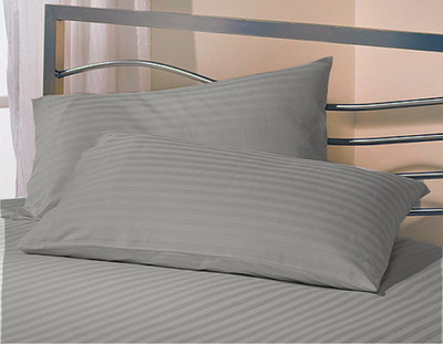 AVI Microfibre Stripes Sleeping Pillow Pack of 2(Grey)