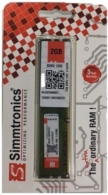 simtronics 2 gb ddr3 1333 DDR3 2 GB (Single Channel) PC (Simmddr2-16 2GB 1333 Mhz Ddr-3 Pc 10600 Desktop Ram)(Green)