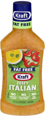 

Kraft Zesty Italian Dressing, Fat Free - 473ml (16oz) Sauces(473 ml)