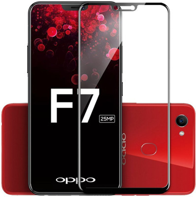 Bodoma Edge To Edge Tempered Glass for OPPO F7(Pack of 1)