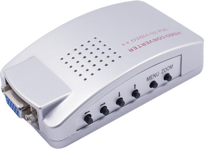 

smacc vga to av ( Universal NTSC PAL VGA to TV AV RCA Signal Adapter Converter ) Media Streaming Device(Silver)