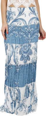 

Svt Ada Collections Floral Print Women's Regular Light Blue Skirt, Ferozi