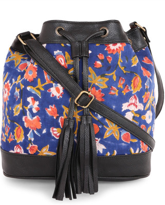 

Vivinkaa Women Casual Blue Cotton Sling Bag