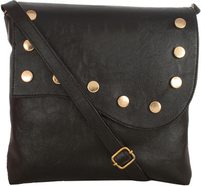 

Fillincart Women Casual Black PU Sling Bag