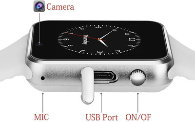 

GUG A1 Bluetooth Smartwatch With Camera Support Sim Card And SD Card Suitable For All Smartphones Smartwatch(White Strap Free Size)