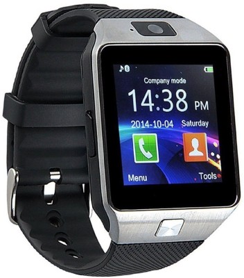 

SKYWAY TRADERS DZ09 Bluetooth Smart Watch SILVER Smartwatch(Black Strap Free Size)