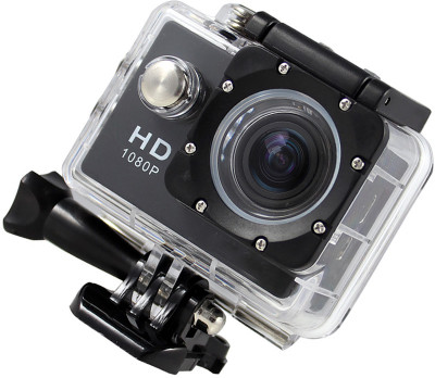 ALONZO Sports Action Camera Ultra HD Waterproof DV Camcorder 12MP 170 Degree Wide Angle Sports and Action Camera(Black 12 MP)