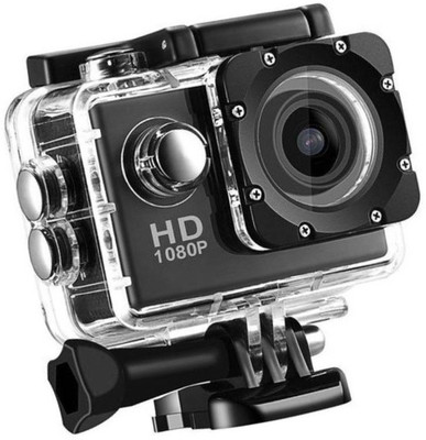 ALONZO Sports Action Camera Ultra HD Waterproof DV Camcorder 12MP 170 Degree Wide Angle Sports and Action Camera(Black 12 MP)