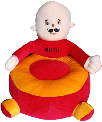 VAISHNO Stuffed Spongy Cute Cartoon Character Soft Baby Motu Chair - 46 cm(Yellow, Red), Red;yellow