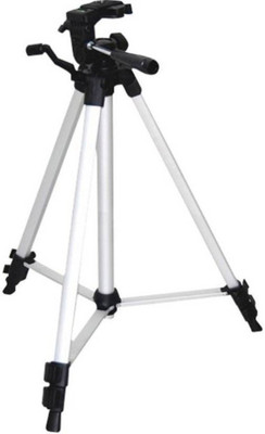 

Mobone 3 Way Head Adjustable Aluminum 515mm to 1350mm Extendable Camera Tripod(Black, Silver, Supports Up to 1 g)