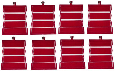

shivanshshine Set of 8 velvet Ear ring Folder Vanity case ring storage travelling Box Vanity Box (Maroon) Jewellery Storage Vanity Box(Maroon)