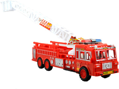 

Breno Fire Rescue truck, Push and Go truck, fire fighter fire truck for kids, friction toys for kids(Red, White)