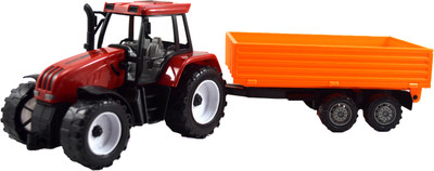 

Breno Farmer Friction Tractor Trolley for kids, friction toys, Push and Go toys for kids, tractor toys for boys, tractor trolley toy Red color(Red)