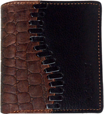 

Wildhunt Men Brown, Black Genuine Leather Wallet(6 Card Slots), Black;brown