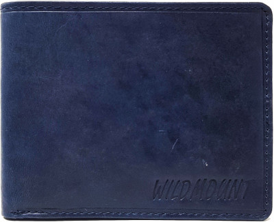 

Wildmount Men Blue Genuine Leather Wallet(14 Card Slots)