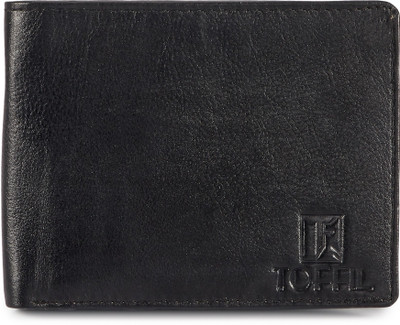 

Toffil Men Black Genuine Leather Wallet(3 Card Slots)