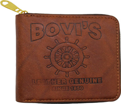

Bagzar Men Brown Artificial Leather Wallet(4 Card Slots), Brown wheel