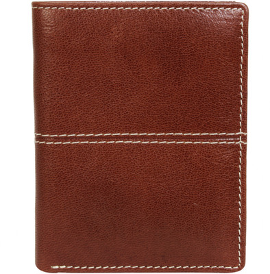 AzraJamil Men Brown Genuine Leather Wallet(9 Card Slots), Mid brown