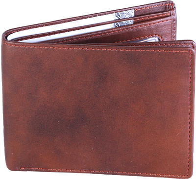 

umda Men Brown Genuine Leather Wallet(7 Card Slots)