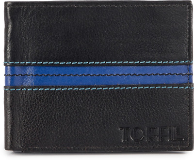

Toffil Men Black, Blue Genuine Leather Wallet(8 Card Slots)