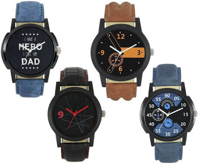 

MAHADEV FASHION Combo4 New Stylish 2018 Multicolor Analogue Watch - For Men