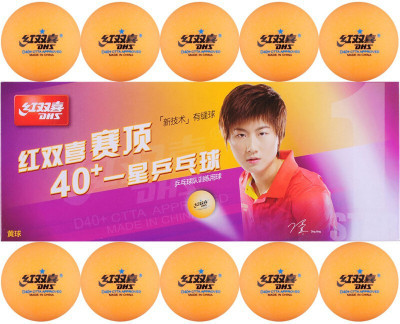 

dhs Table Tennis Ball(Pack of 10, Yellow)