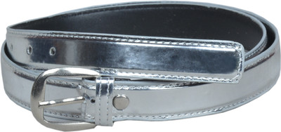 

NUCLEN Women Casual, Party, Evening, Formal Silver Synthetic, Artificial Leather Belt