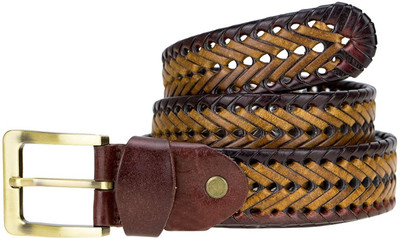 

Genious Men Casual, Party, Formal Brown Genuine Leather Belt