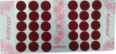 

Kohinoor Maroon round bindi for women Women Maroon Bindis(Stick on)