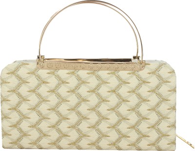 

Fillincart Casual, Formal White, Gold Clutch, Gold;white