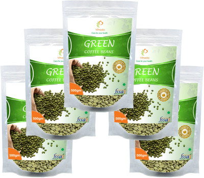 

Vihado Premium Green Coffee Beans / 100% Natural & Pure Way to Loss Weight / 5 Pack of 500g Instant Coffee 2500 g(Pack of 5, Green Coffee Flavoured)