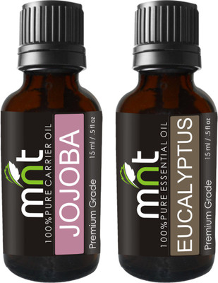 

MNT Combo of Jojoba Oil and Eucalyptus Oil for Beard & Hair Growth, Skin care (Each 15ML)(Set of 2)