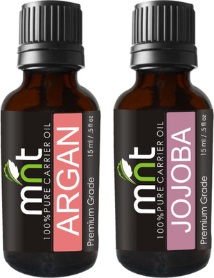 MNT Combo Argan Cold Pressed Oil and jojoba Carrier Oil (Each 15ML)(Set of 2)