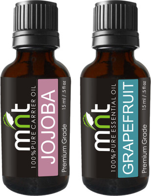 

MNT Combo of Jojoba Oil and Grapefruit Oil For Hair Growth, Skin care (Each 15ML)(Set of 2)