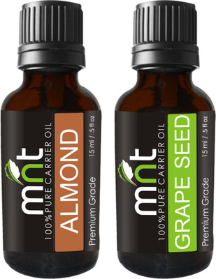 

MNT Combo of Almond Oil and Grapeseed Oil For Hair Growth, Skin care (Each 15ML)(Set of 2)
