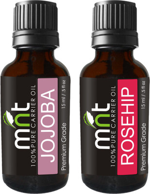 

MNT Combo of Jojoba Oil and Rosehip Oil For Hair Growth, Skin care (Each 15ML)(Set of 2)