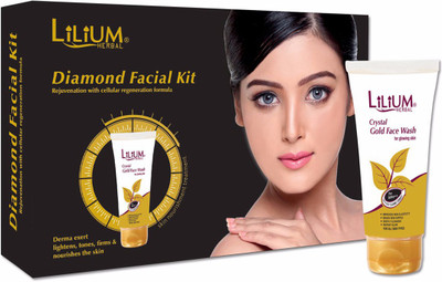 

Lilium Herbal Diamond Facial80g Kit With Face Wash 60ml(Set of 2)