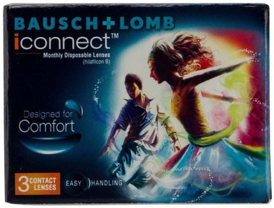 

Bausch & Lomb iconnect Monthly Contact Lens(-4, Clear, Pack of 3)