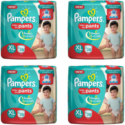 

Pampers BABY DIAPER PANTS - XL(112 Pieces)