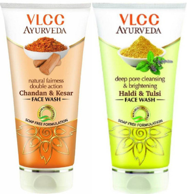 

VLCC Chandan & Kesar Face wash 60m + Haldi Tulsi Face wash 60ml Face Wash(120 ml)