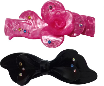 

Shreya Collection Combo of 2 Multicolour Shiny Hair Ponytail Barrette Clutcher Clip Alligator Buckle - 10068.13 Hair Clip(Multicolor)