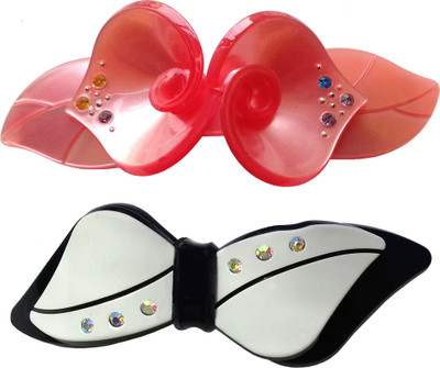 

Shreya Collection Combo of 2 Multicolour Shiny Hair Ponytail Barrette Clutcher Clip Alligator Buckle - 10068.8 Hair Clip(Multicolor)