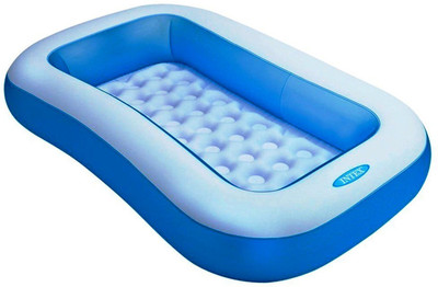 FEMININE STYLE Rectangular Swimming Pool Inflatable Pool (Blue) Inflatable Pool(Blue)