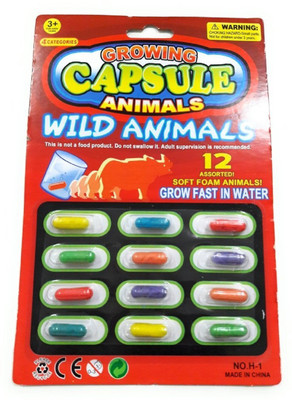 

Tako bell Animals Growing Capsule 12 types of different animals for kidâs fun/Bâday Return Gifts â 2 Packs(Multicolor)