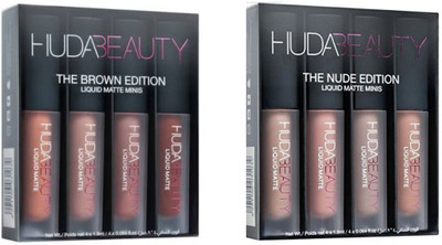 

Huda Beauty Liquid Matte Lipstick Brown and Nude Edition(Brown, Nude)