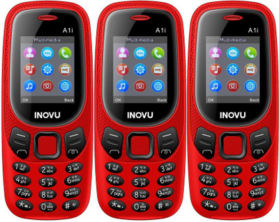 

Inovu A1i Combo of Three Mobiles(Red)
