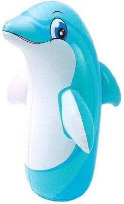 Lootmela 3D Bop Bag Blow up Inflatable Punch Me Dolphin(Blue, White)