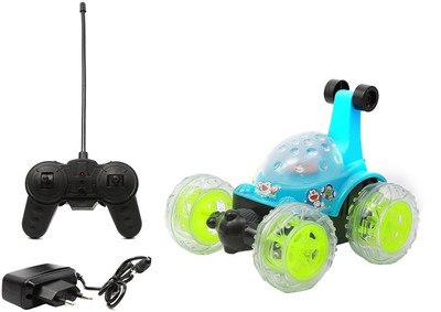 

Eightiz Rechargeable Doraemon 360' Rotating Remote Control Stunt Car with Light(Multicolor)