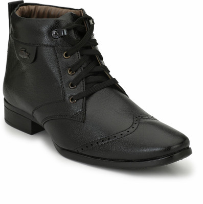 

Eego Italy Stylish And Elegant Ankle Length Boots For Men(Black